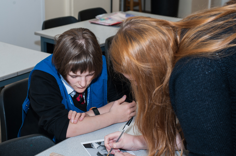 Doncaster School for the Deaf Pupil watching their teacher