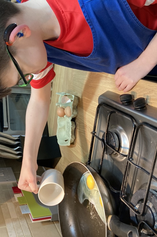Dickson House Resident cooking