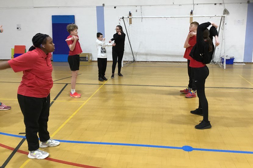 Doncaster School for the Deaf pupils playing sports