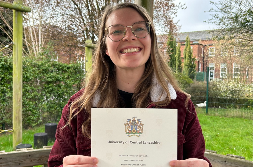 Heather Greensmith with Certificate