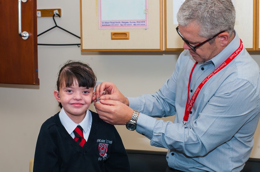 Doncaster School for the Deaf pupil with the onsite Audiologist