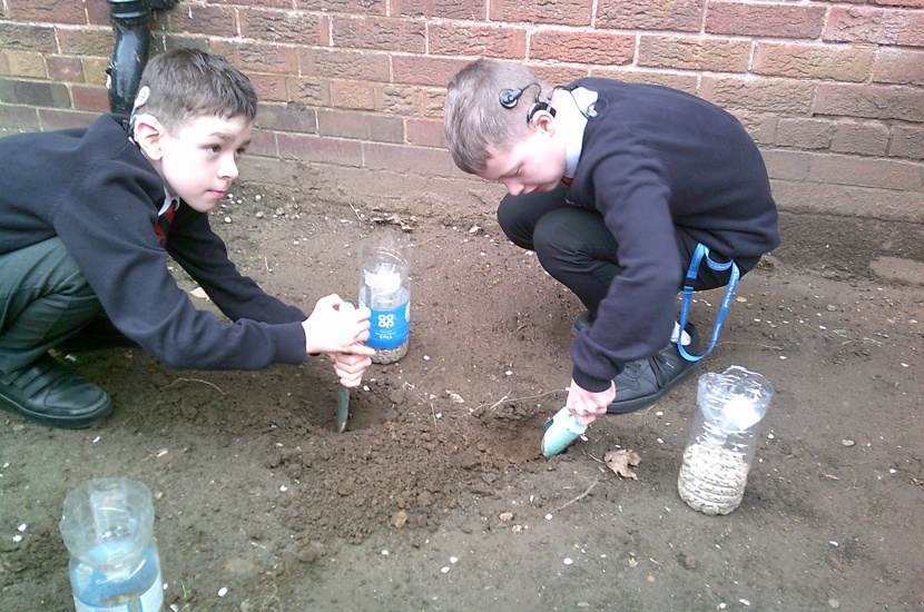 Doncaster School for the Deaf Y8 pupils, Oliver Hansford and Finley Olson, with their exciting science project which they will showcase in a special online event to explore the wonders of science in British Sign Language as part of British Science Week.