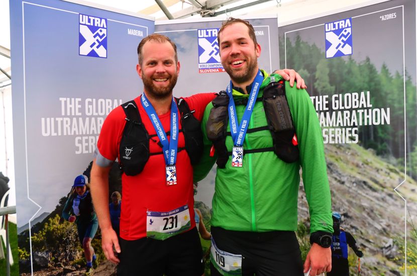 Alex and Bas during their ultra marathon fundraising efforts.